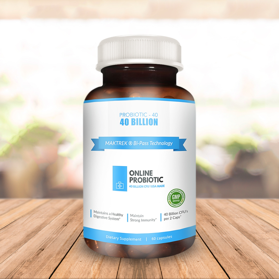 Probiotic 40 Billion CFU's 7 Strain Bacteria USA Patented Best Selling